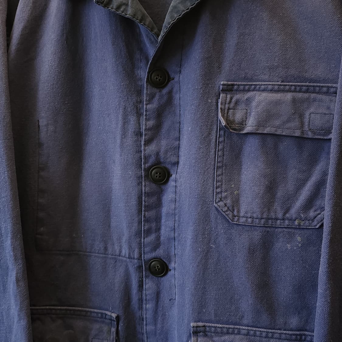 60s 프렌치 워크자켓 프렌치자켓 페이딩 퍼플 블루 52 상품이미지6