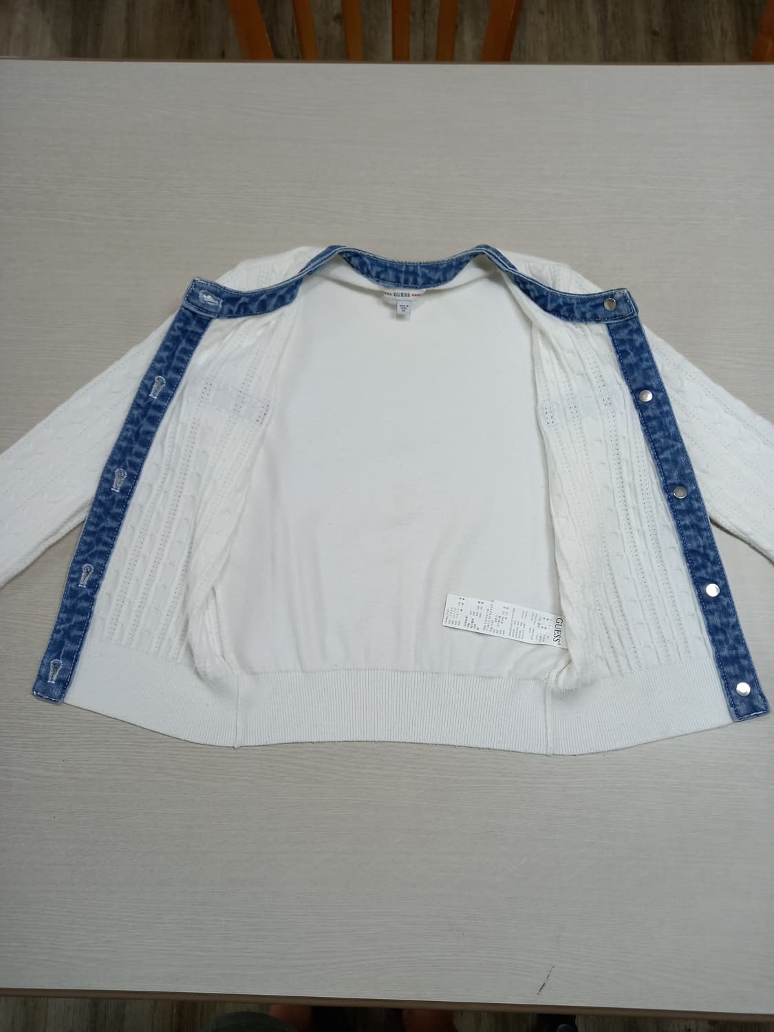 S80 GUESS 크롭탑 가디건 아이보리 S-216 상품이미지5