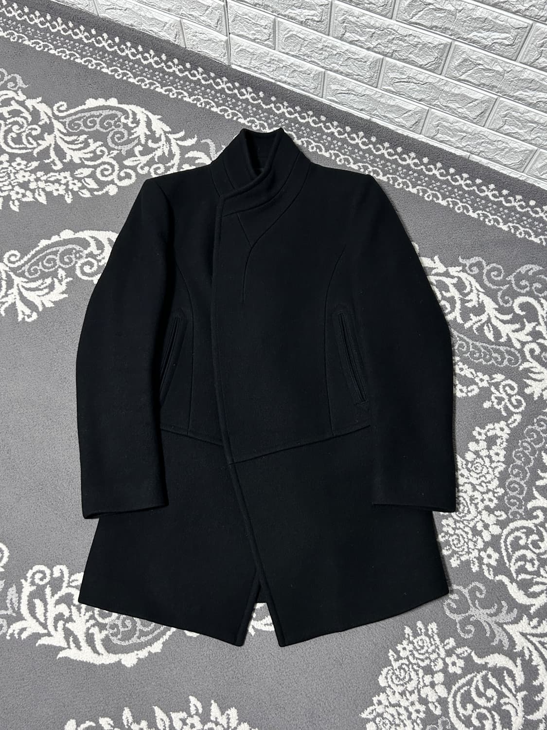 타임 사선 울 테일러드 코트 상품이미지2