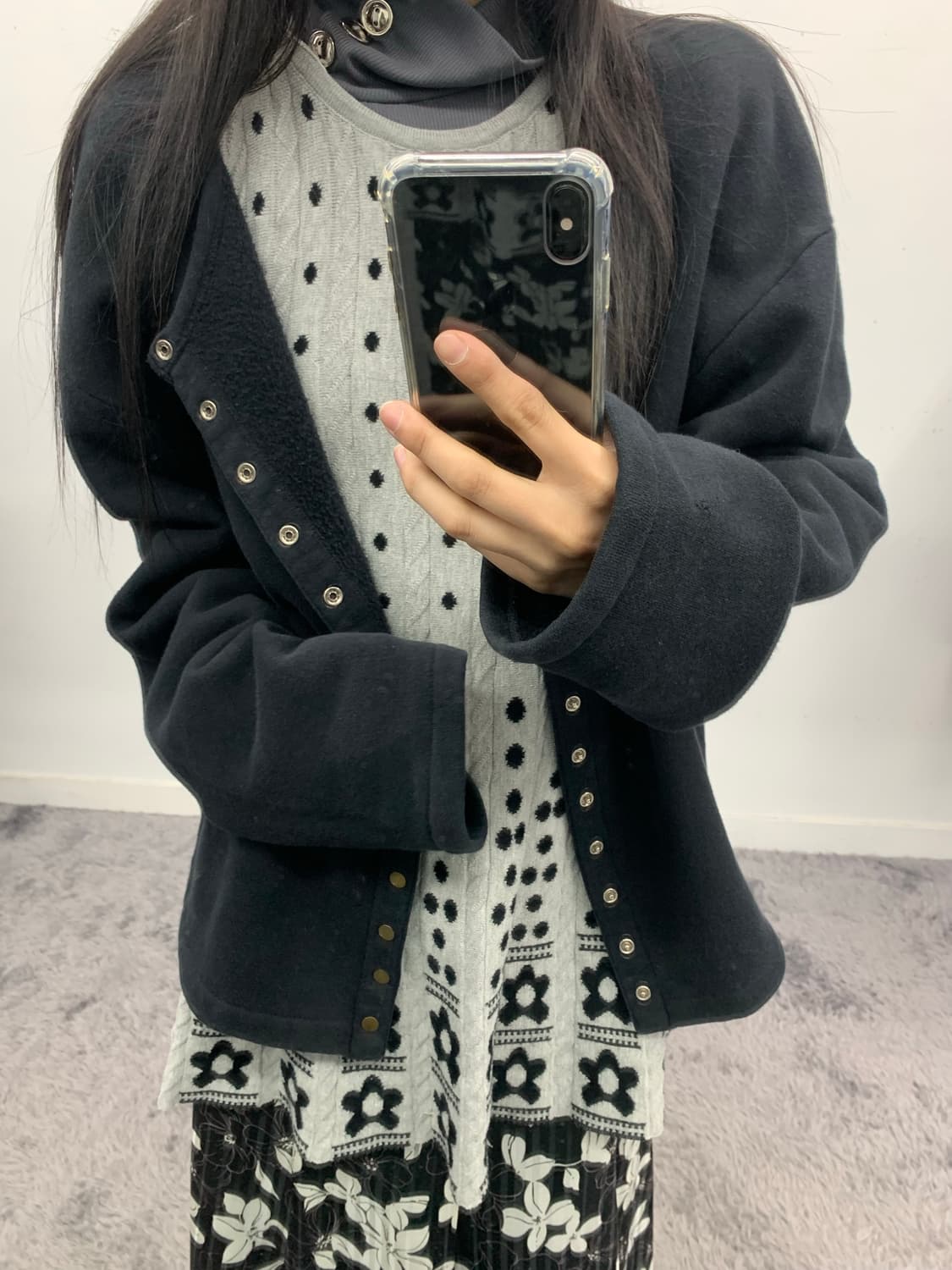 205zero 도트 니트 원피스 상품이미지3