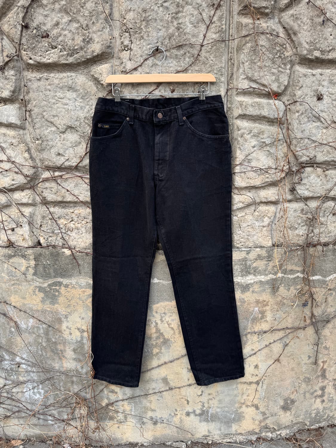 90s lee 빈티지 200 레귤러 스트레이트핏 블랙 데님 팬츠 블랙진 상품이미지1