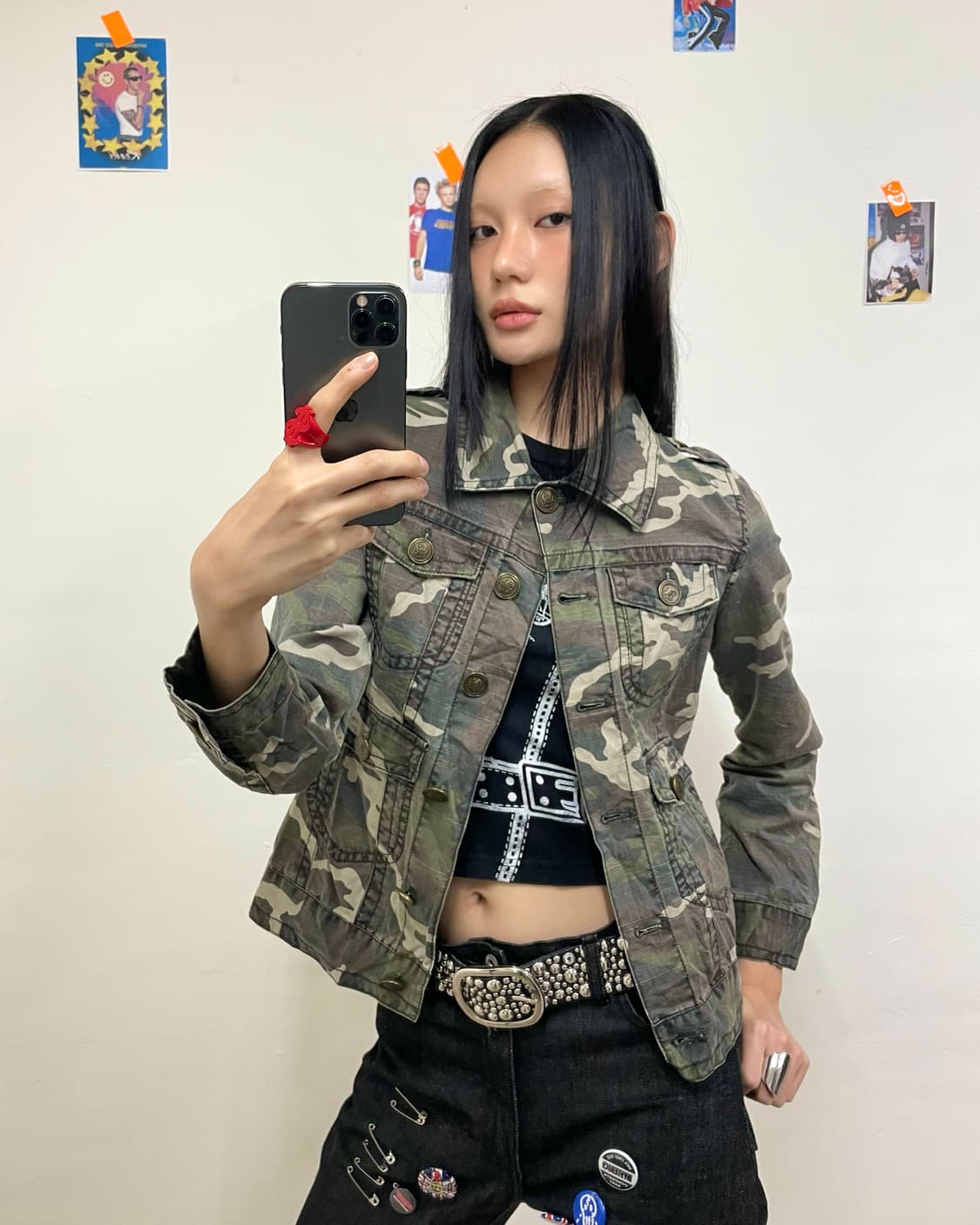 4 Pocket Cropped Camo Jacket  상품이미지1