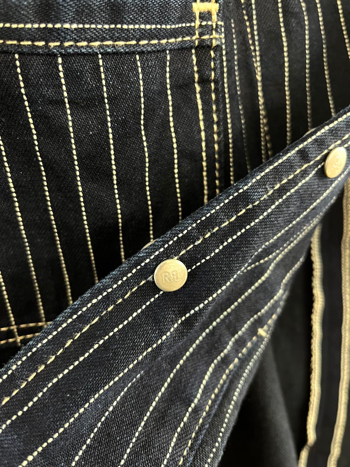 RRL 더블알엘 스트라이프 데님 베스트 상품이미지6