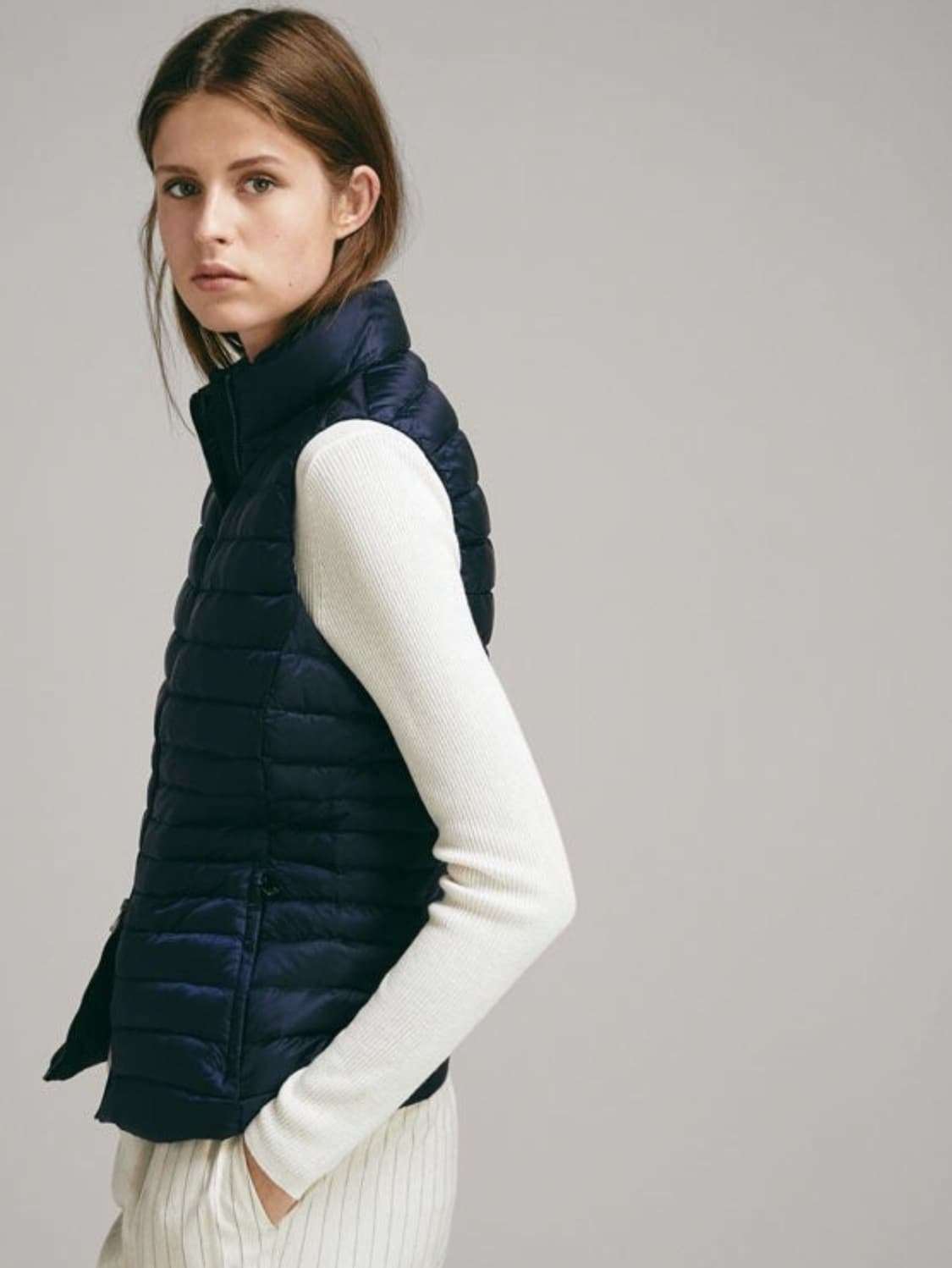 [M] 마시모두띠 여성 덕다운 다운 경량 패딩 조끼 베스트 상품이미지2