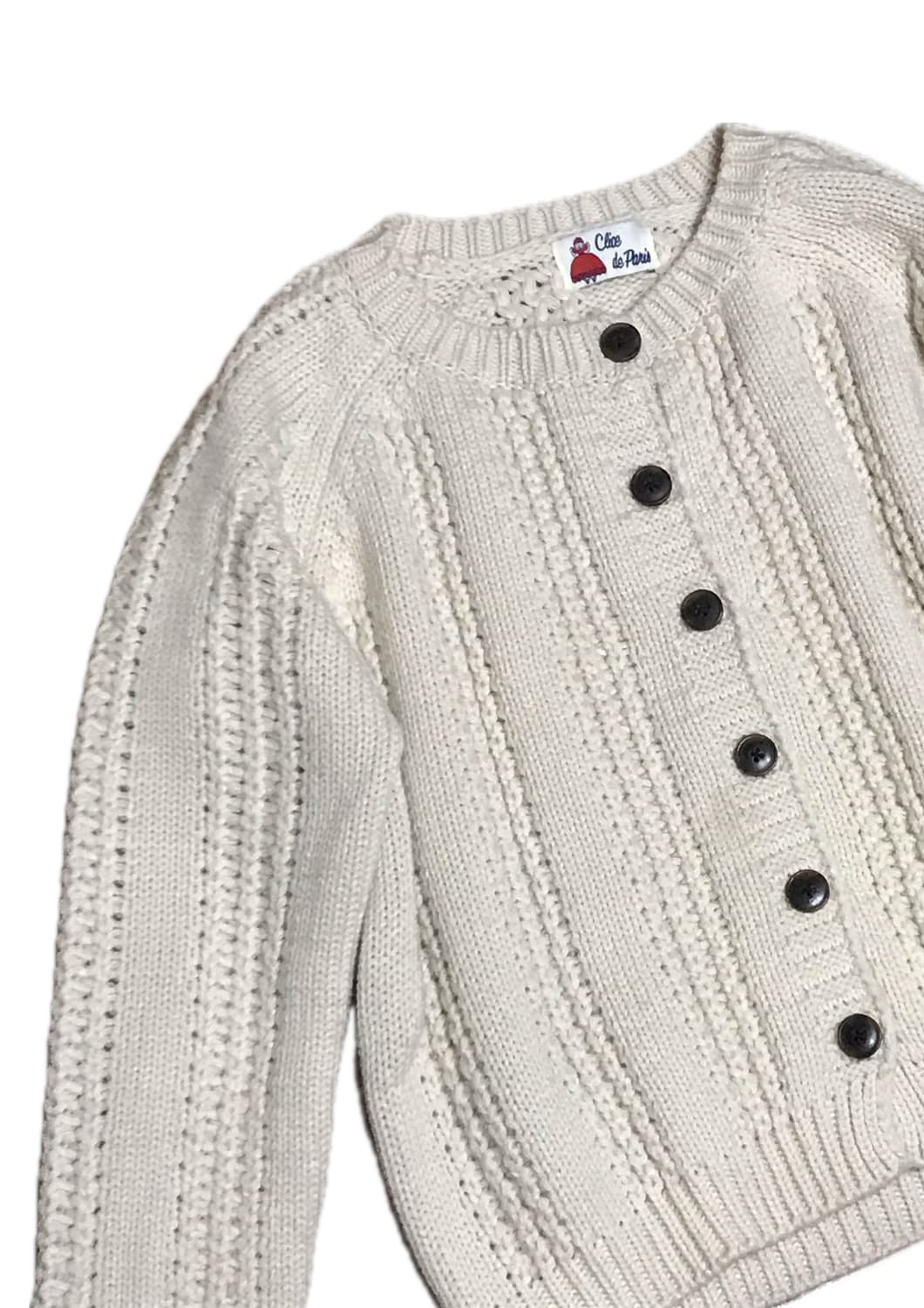 모리걸 아이보리 뜨개 가디건 상품이미지1