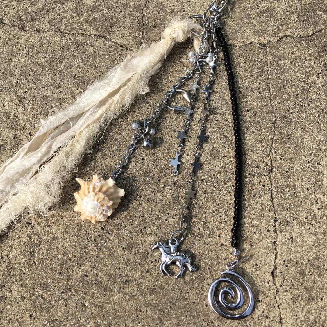 shellfish &  silver Keyring (handmade) 상품이미지3