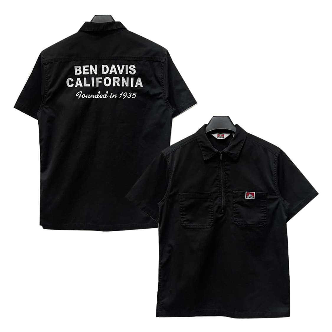 벤데이비스 화이트라벨 하프 집업 반팔 셔츠 L 상품이미지1