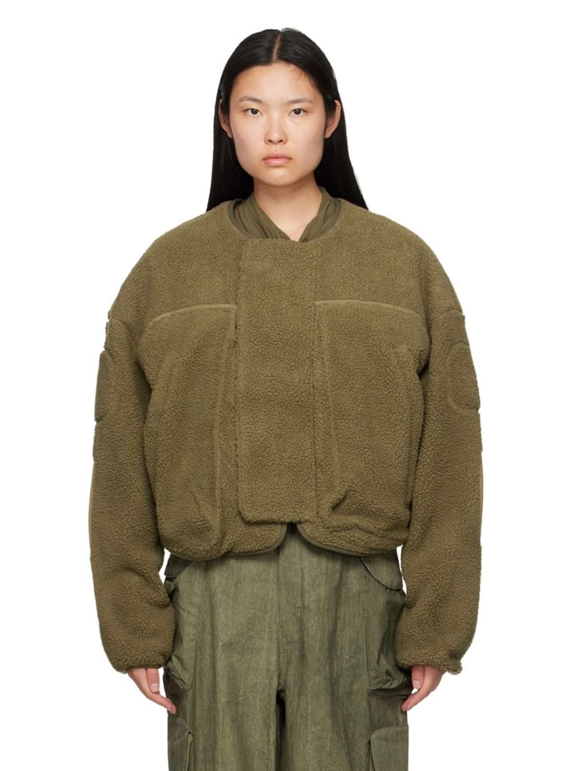 엔타이어 스튜디오 카키 플러피 자켓 상품이미지5