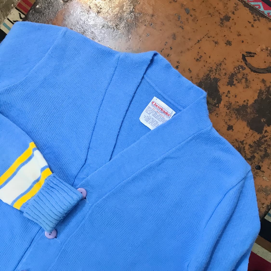 USA VTG 딥 스카이 블루 포스트맨 가디건 여성 66 남성 100 상품이미지3