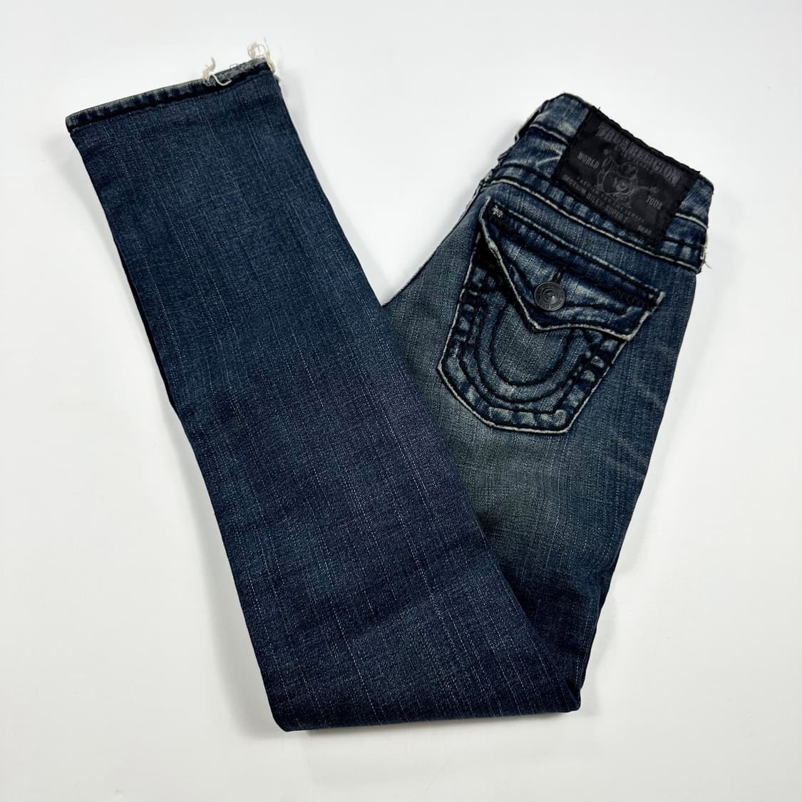 트루릴리전 usa 워싱 슬림 데님팬츠 (24인치 여성추천) 상품이미지2