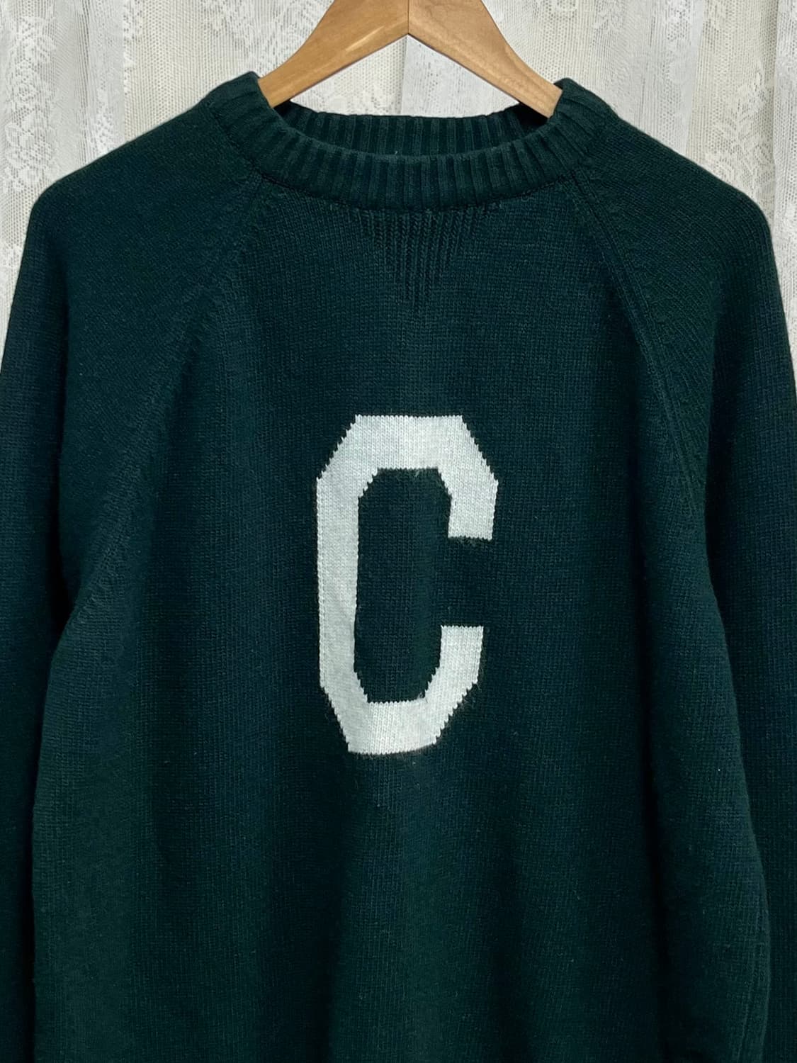 XL) 커버낫 로고 니트 그린 상품이미지3