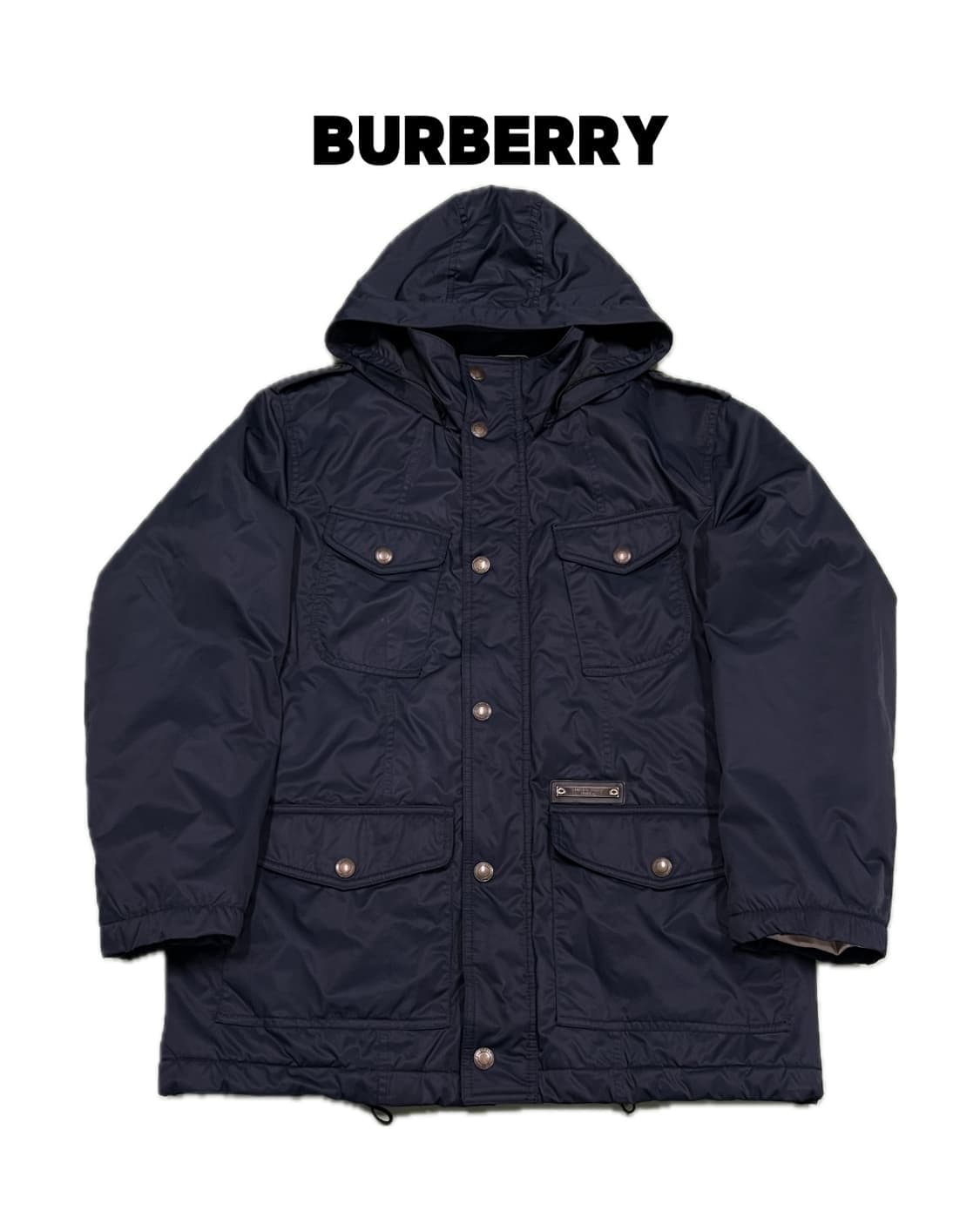 버버리 브릿 나일론 우븐 사파리 헌팅 야상 자켓 네이비 상품이미지1