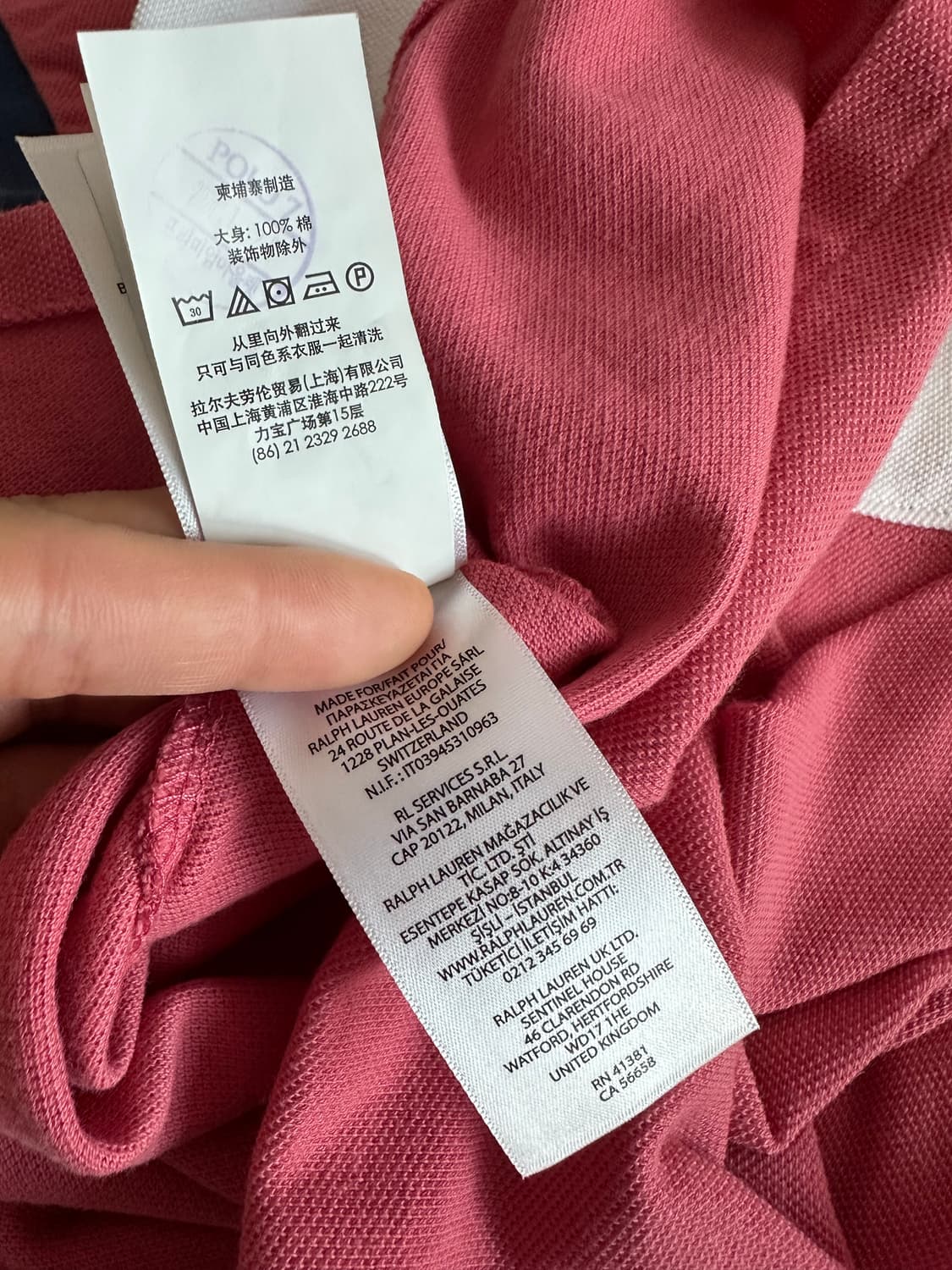 폴로 랄프로렌 빅포니 카라 럭비 반팔티 상품이미지7