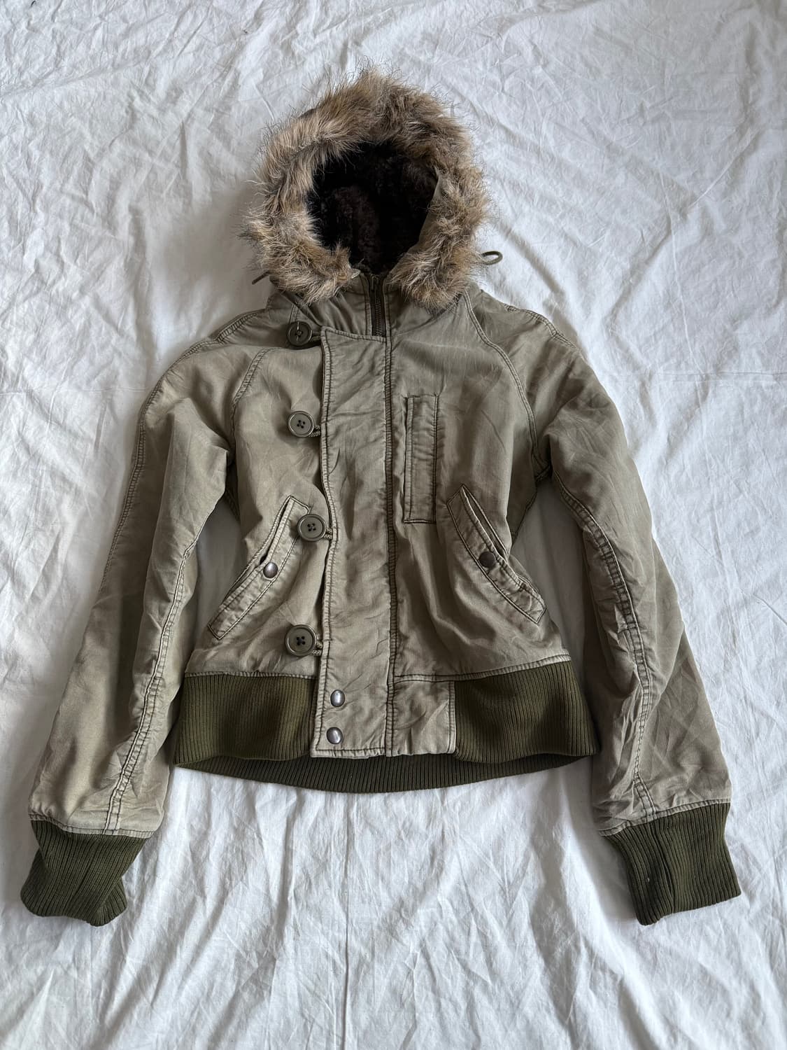 카키 2000‘s y2k 크롭 자켓 상품이미지1