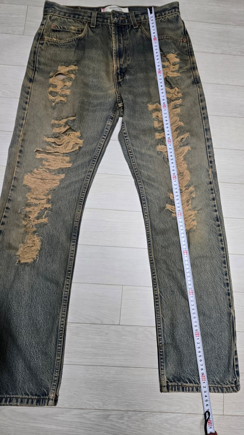 리바이스 505 레귤러핏 데미지 데님 상품이미지6