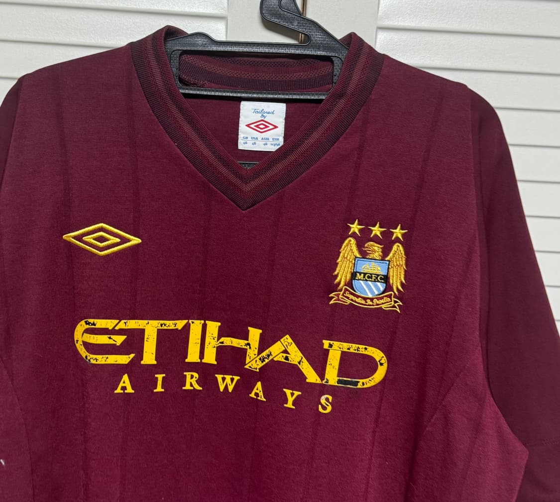 12-13 맨체스터 시티 어웨이 엄브로 유니폼 반팔 노마킹 상품이미지2
