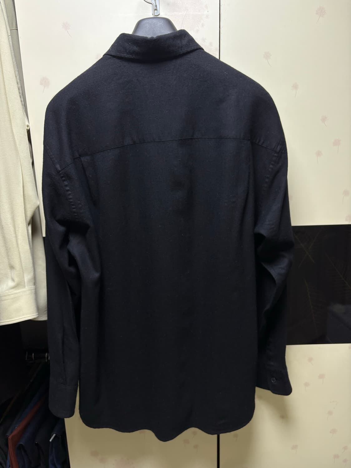 [5] 오라리 슈퍼 라이트 울 셔츠 블랙 24AW 상품이미지4