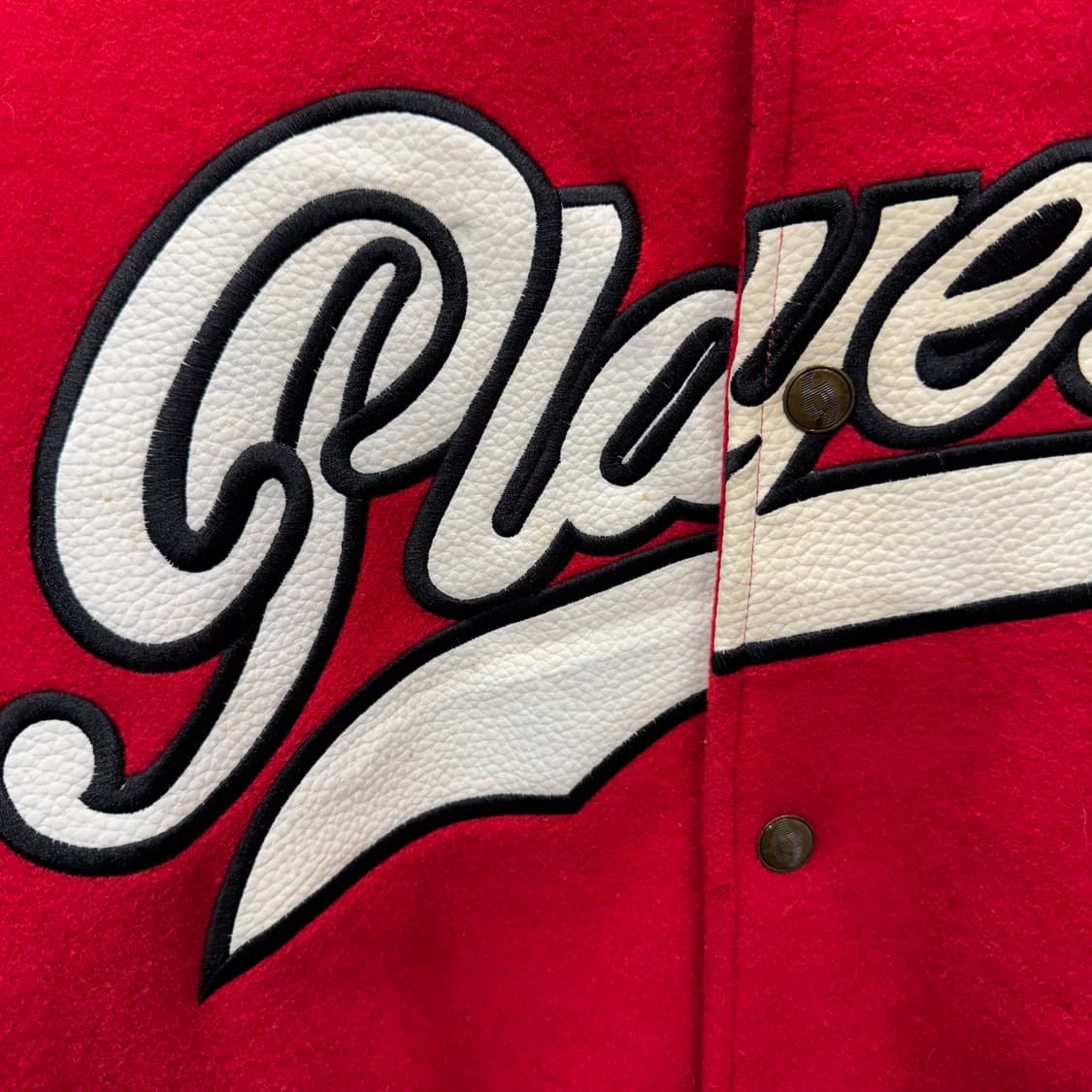 00s PLAYERSACS 스타디움 자켓 전면 로고 포인트 레드 상품이미지7