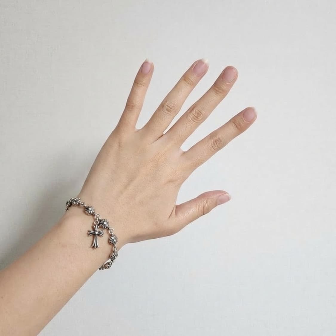 여성 실버 925 십자가 팔찌 상품이미지1