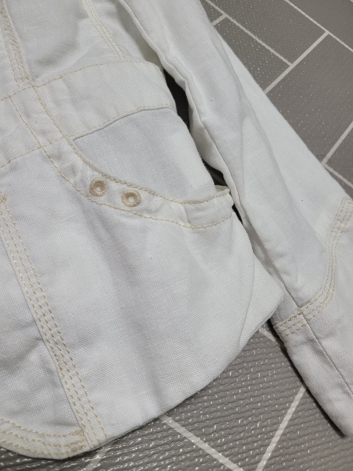 폴로 진스 컴퍼니 여성 린넨 자켓 화이트 S 상품이미지4