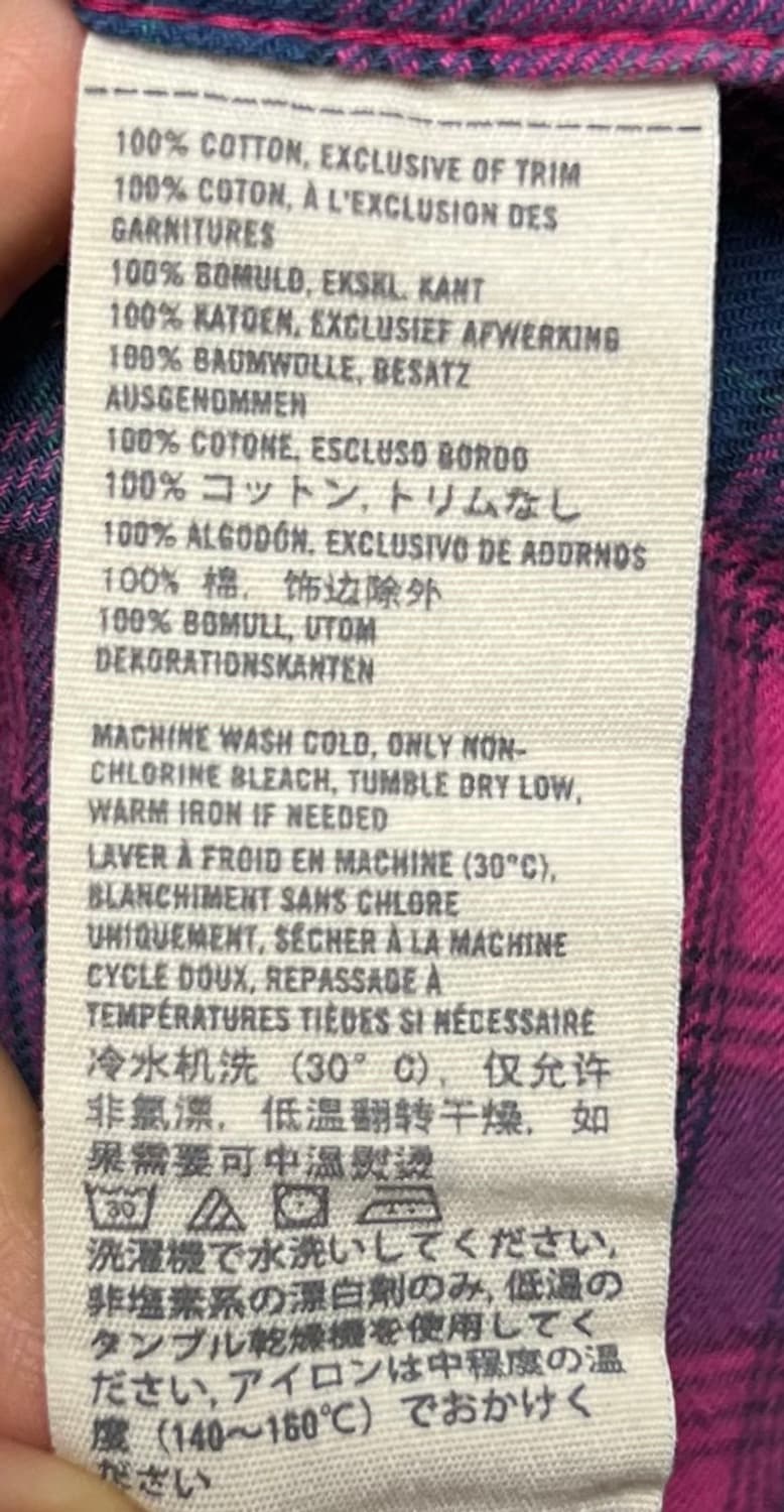 아베크롬비 핑크 체크 셔츠 상품이미지4