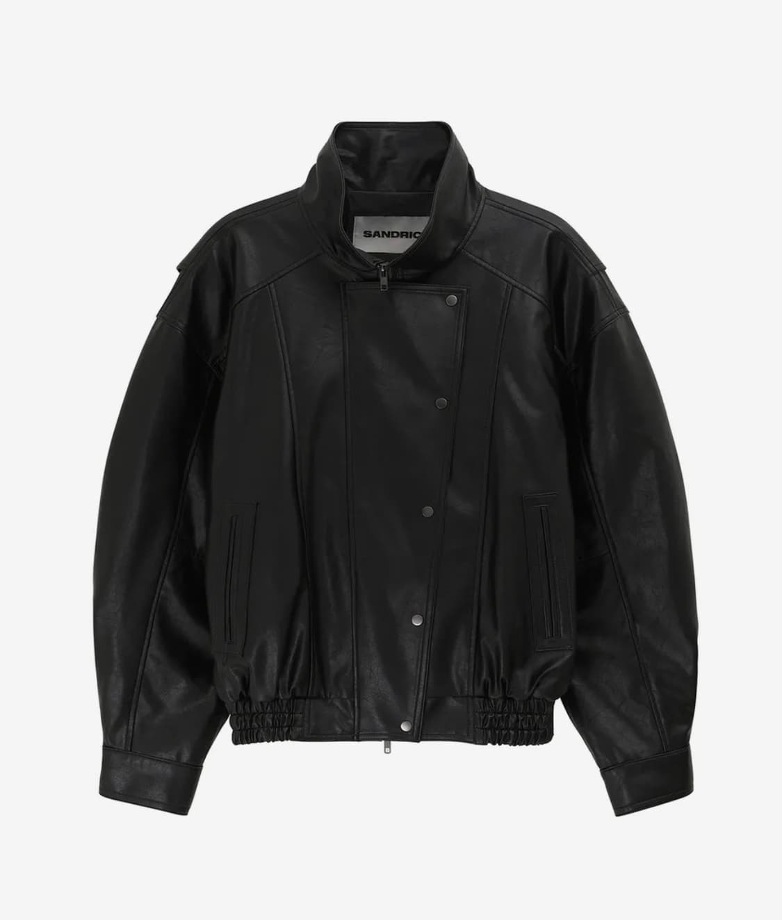 sandric 샌드릭 25fw 사이드 버튼 레더 자켓 F 상품이미지4