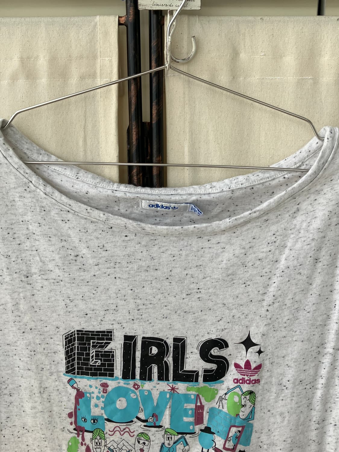 Adidas girl printing noise half t-shirt 상품이미지3