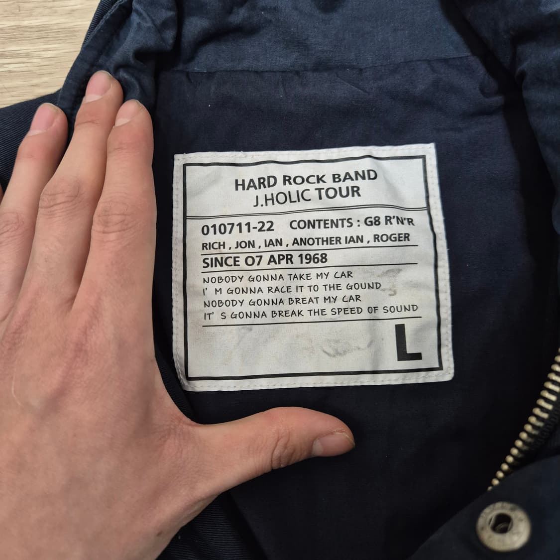 하드락밴드 J.HOLIC TOUR 밀리터리 야상 필드자켓 L(100) 상품이미지4