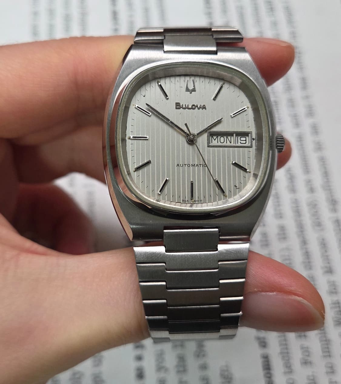 빈티지 부로바 테레비 데이데이트 실버 세로판 다이얼 뻐뻐시 브슬 ver. 상품이미지2