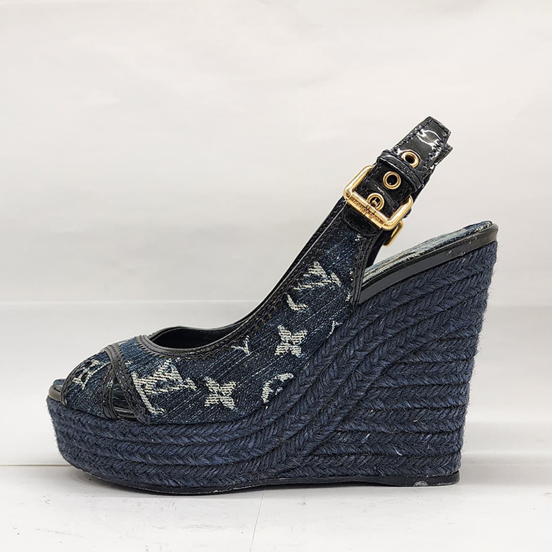 루이비통 모노그램 데님 웨지힐 35.5 상품이미지2