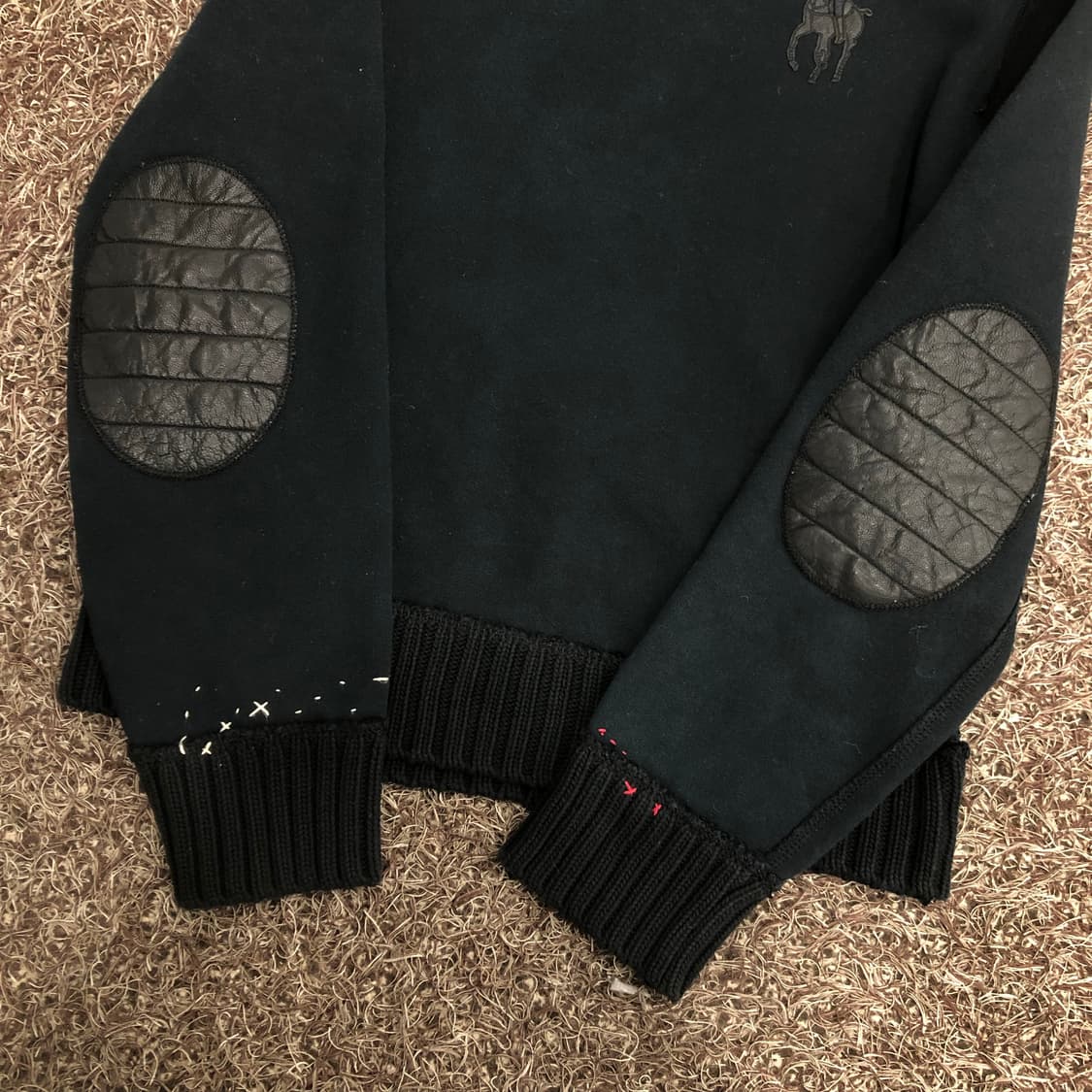 폴로 랄프로렌 빅포니 스티치 엘보우 패치 숄카라 니트 상품이미지3