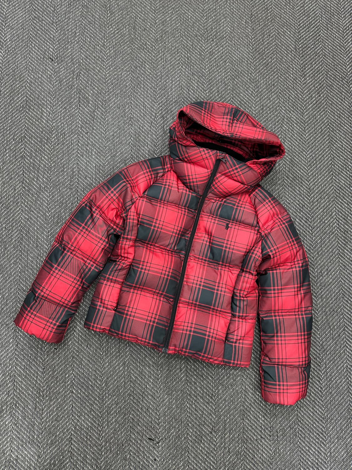 폴로 체크패딩 키즈 상품이미지1