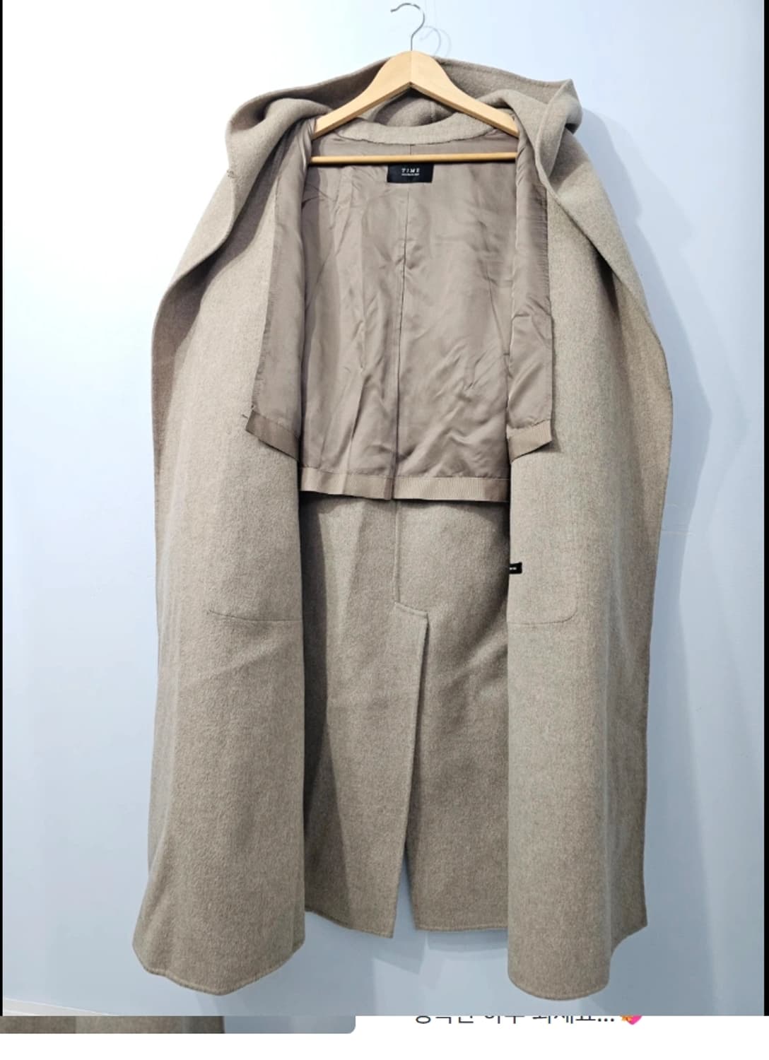 타임 TIME 후드 벨티드 후드 코트 F사이즈 상품이미지8