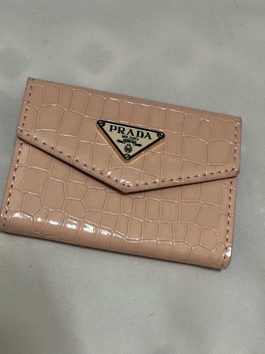 프라다 연핑크 카드지갑 상품이미지1