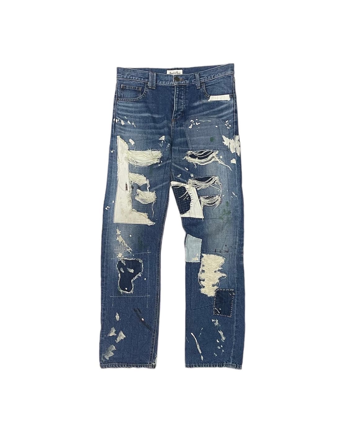 Bonds & Peace 빈티지 패치워크 데님 팬츠 상품이미지1