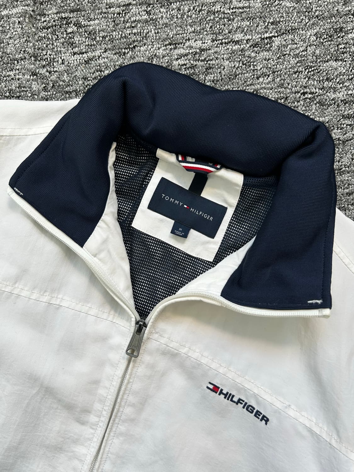 타미 힐피거 화이트 블루종 점퍼 M 상품이미지5