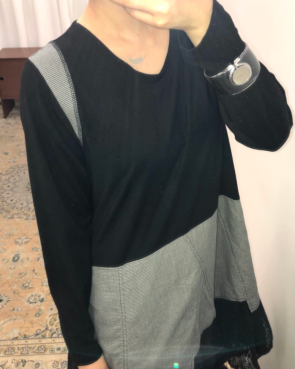 블랙앤 그레이 원피스 상품이미지3