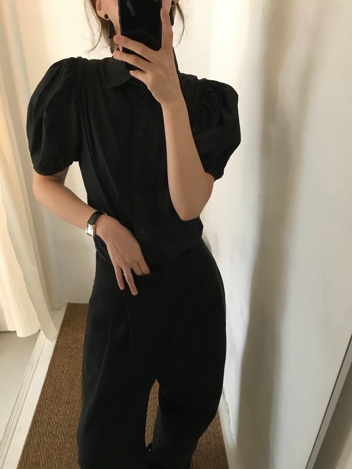 black puff blouse 상품이미지7
