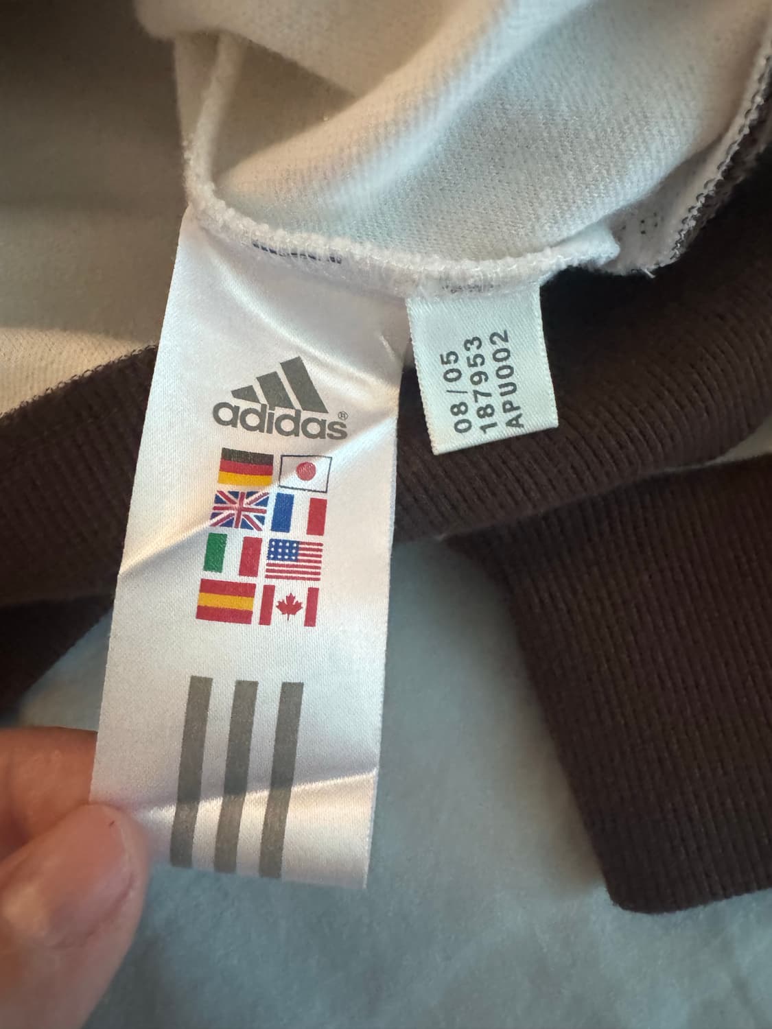 희귀유일매물) 아디다스 화이트+브라운 베켄바우어 져지 상품이미지4