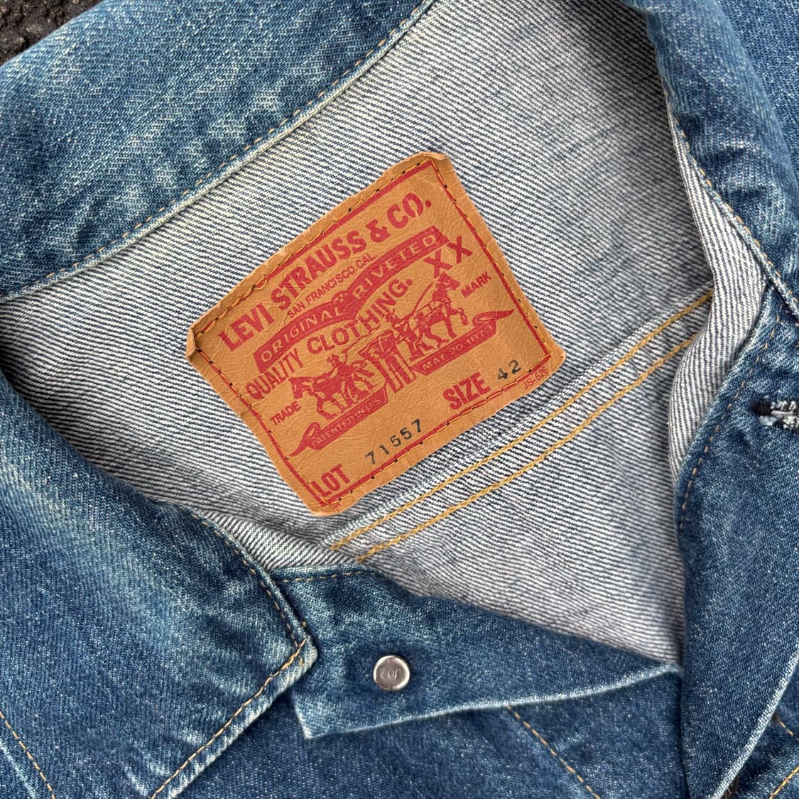 90년대 일본 lvc 71557 빅e 트러커 자켓 상품이미지3