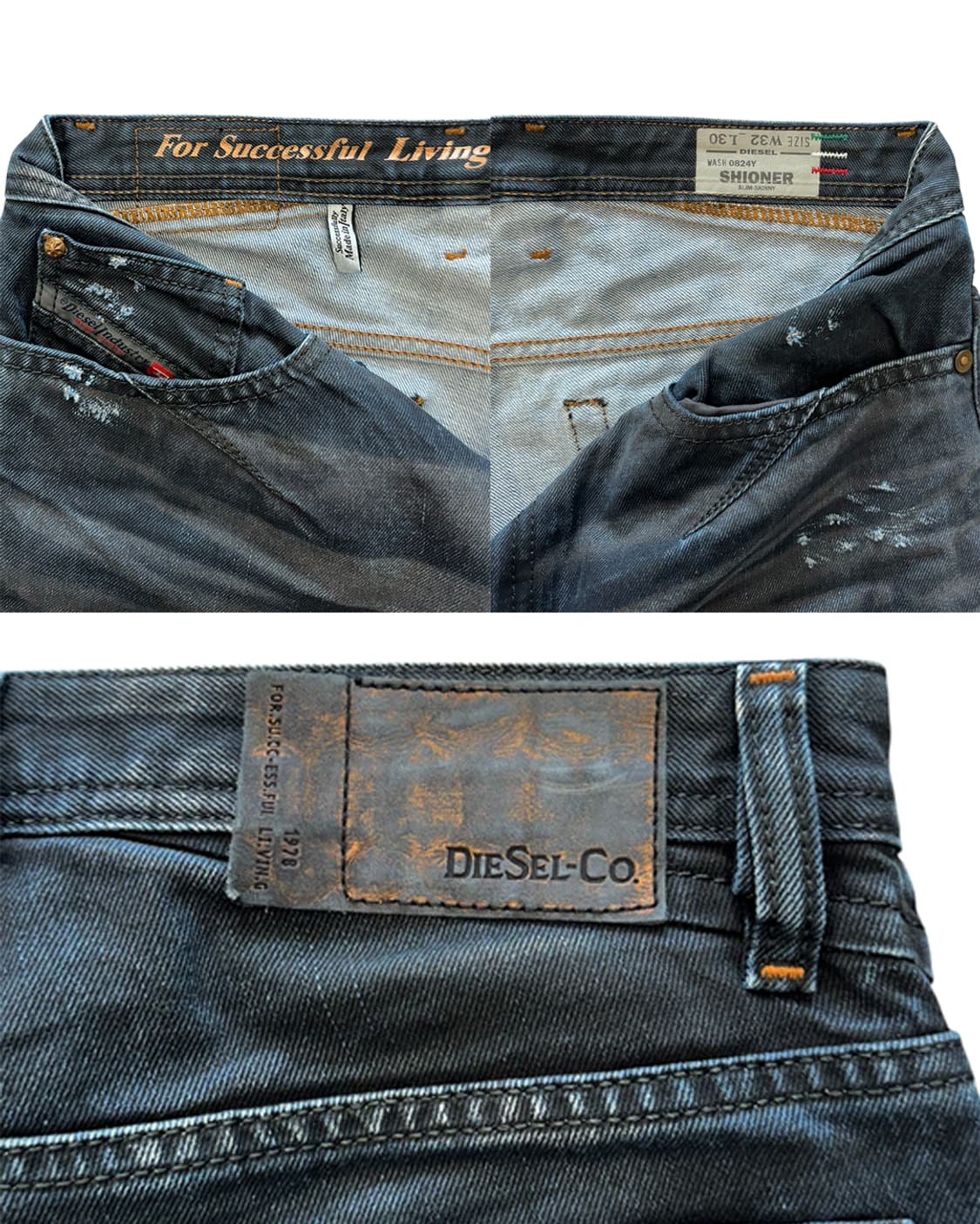 디젤 슬림 스키니 워시드 데님 진 상품이미지9
