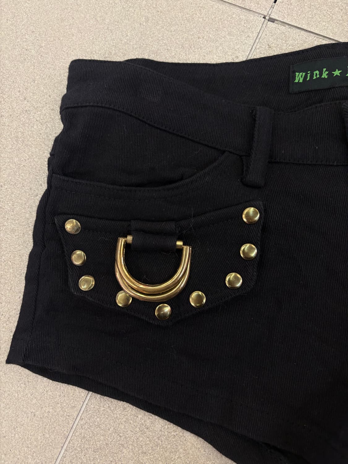골드링 장식 반바지 상품이미지2