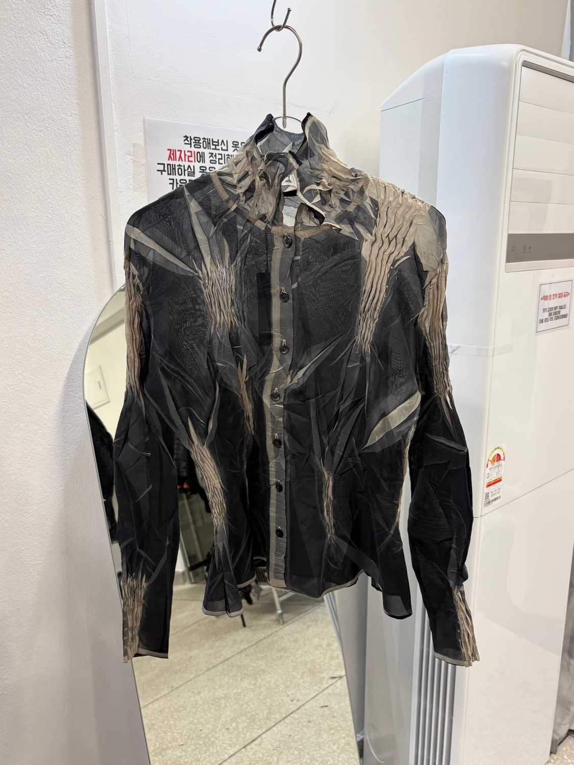 Specchio pleats shirt 상품이미지1