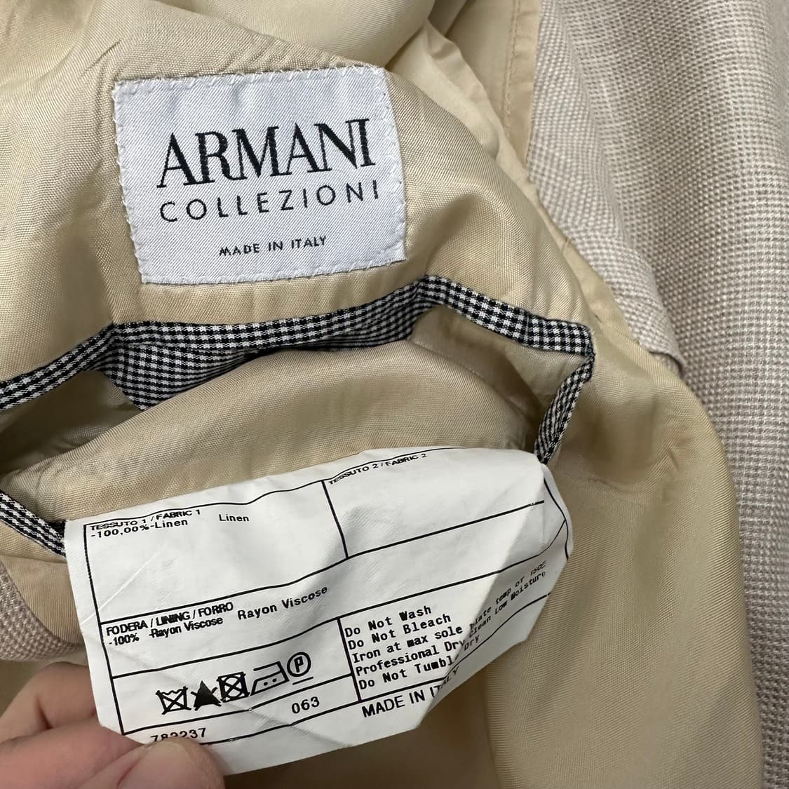 ARMANI 아르마니 린넨 남성 블레이져 자켓 L 상품이미지9