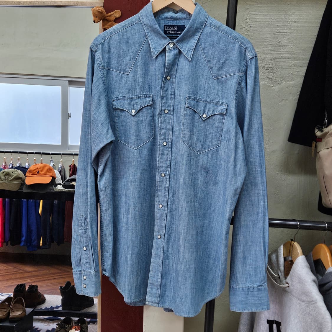 폴로 샴브레이 웨스턴 셔츠 상품이미지1