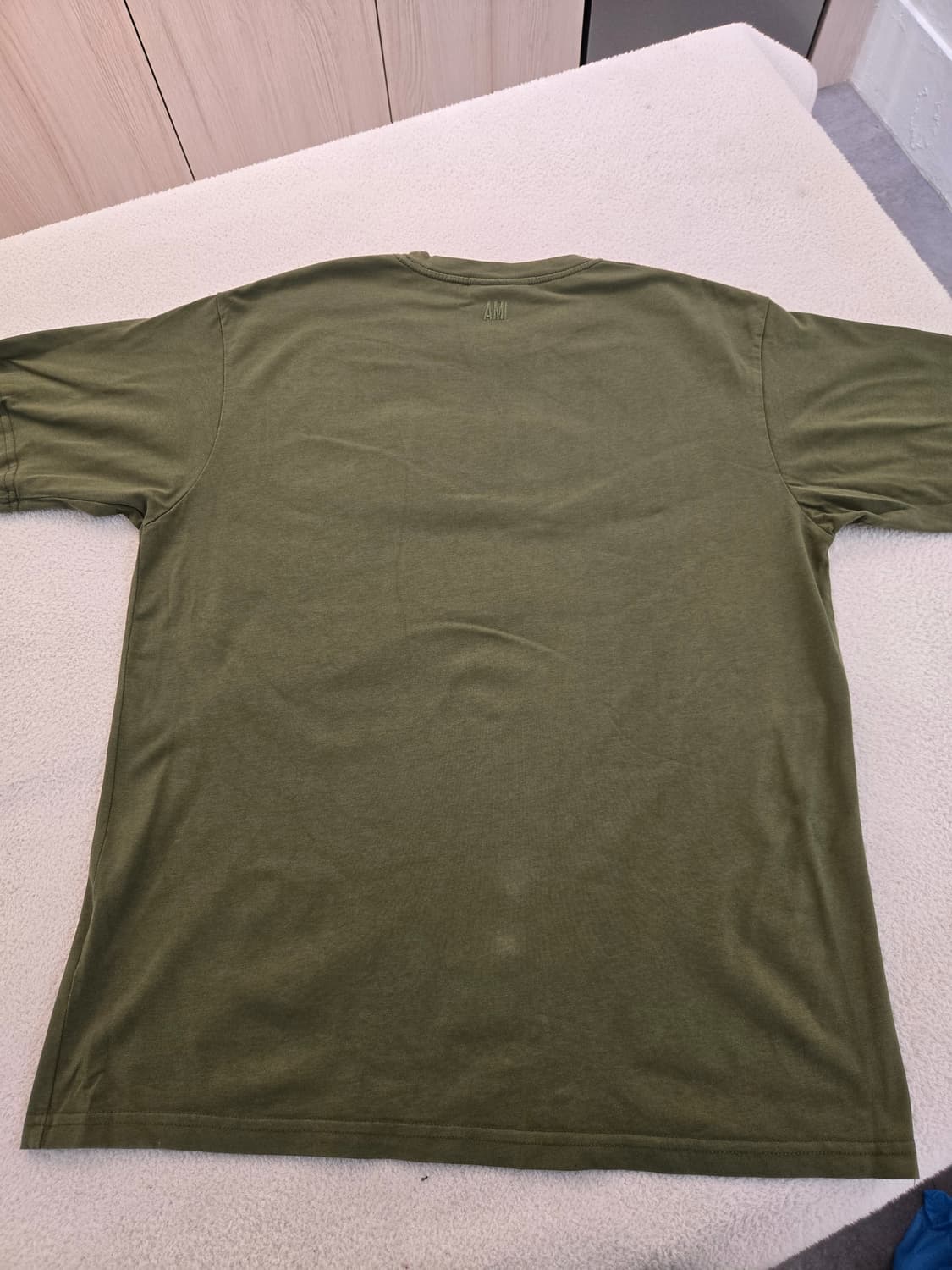 아미 AMI 카키 잔디밭 로고 반팔 티셔츠 2XL 상품이미지7