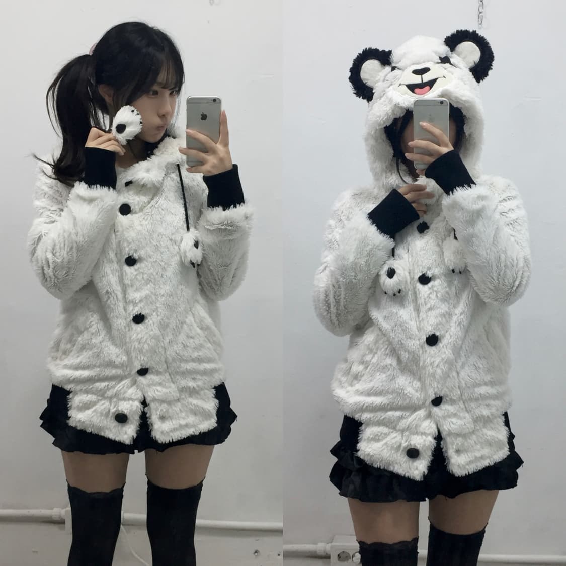 [ROCKIN BEAR] 락킹베어 쿠마미미 펑크 폭닥 퍼 후리스 상품이미지1
