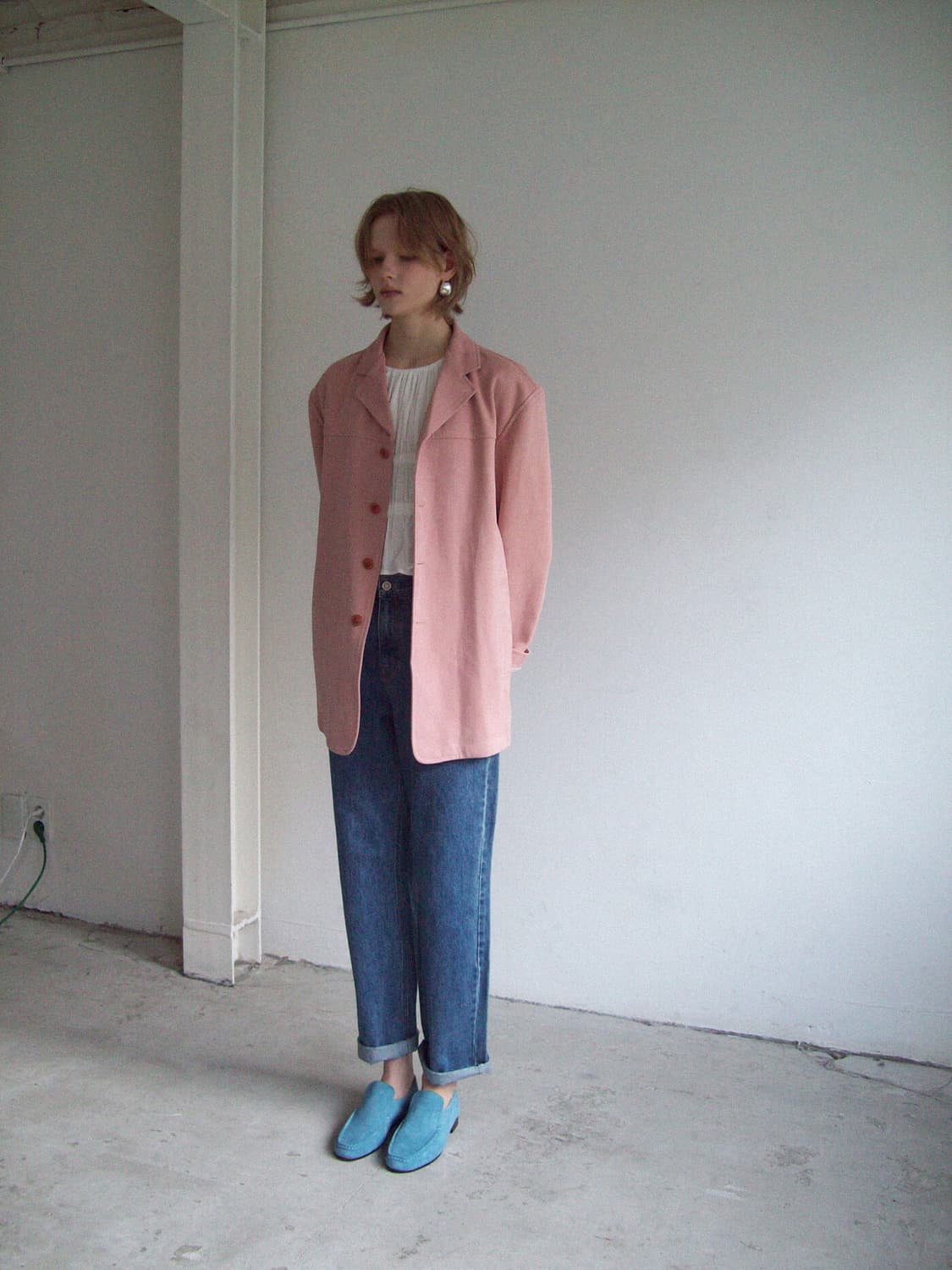 스무드무드 핑크 스웨이드 자켓 상품이미지4