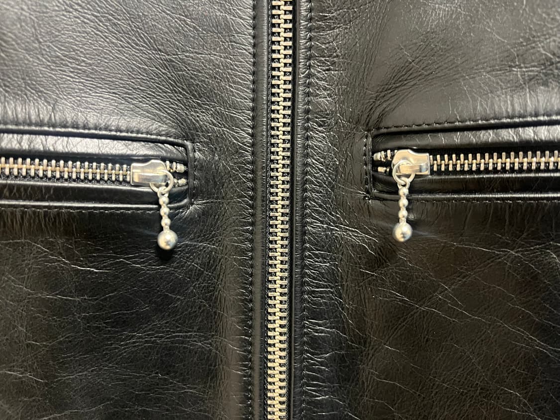 쿠어 카우하이드 레더 싱글 라이더 자켓 상품이미지7