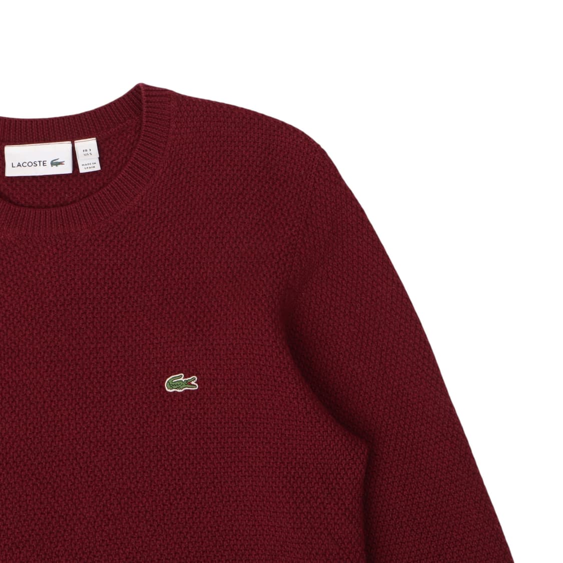 라코스테 버건디 울 와플 니트 상품이미지3